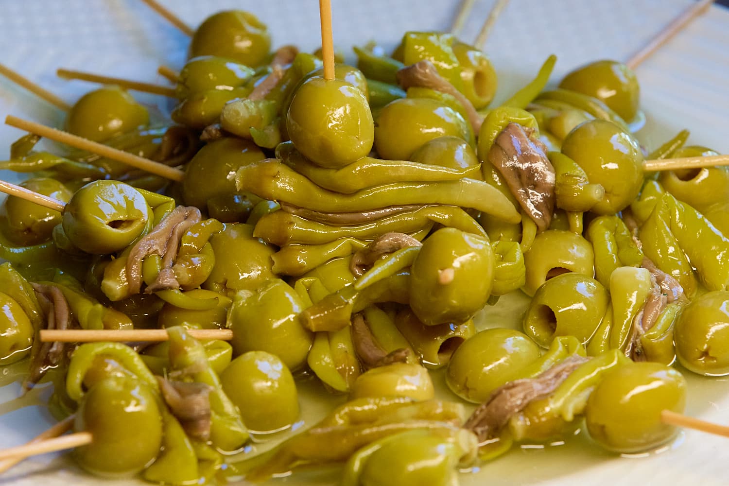 Gildas como aperitivo en Amaro Pargo, restaurante en Leganés
